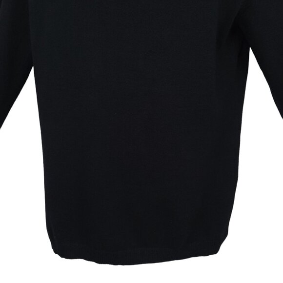 Chicos Pullover Sweater Womens Size 1 US 8 Cowl Neck Top Long Sleeve Black - Picture 4 of 12